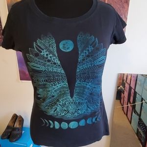 Tribal owl moon tee from Akua Creative | XL